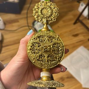 1950’s perfume bottle brass